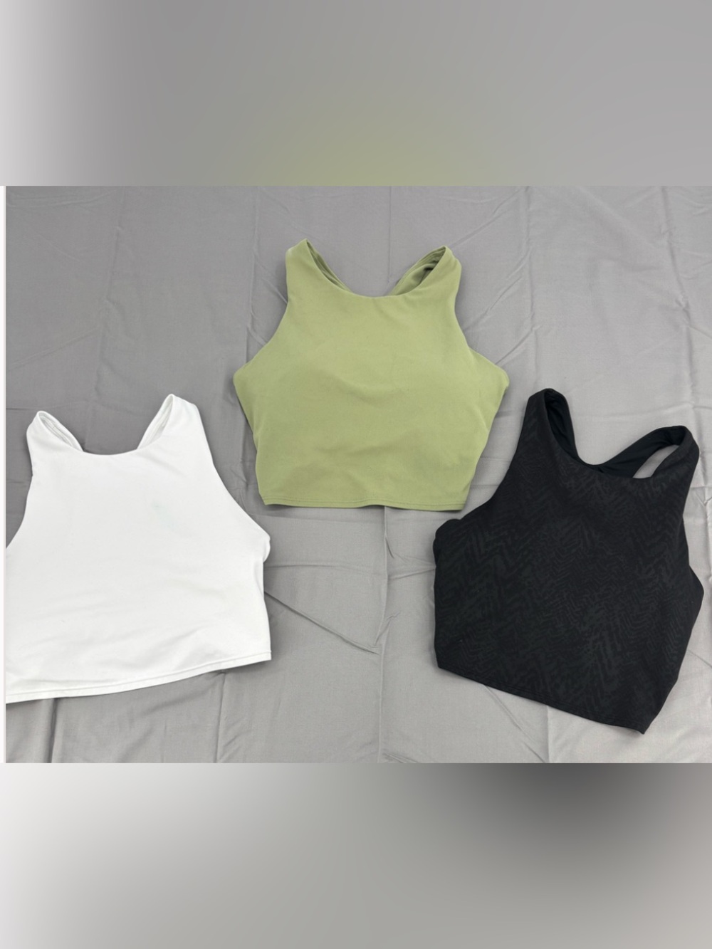 Athleta Cropped Sports Bra Tank 3-Piece LOT– Size Small